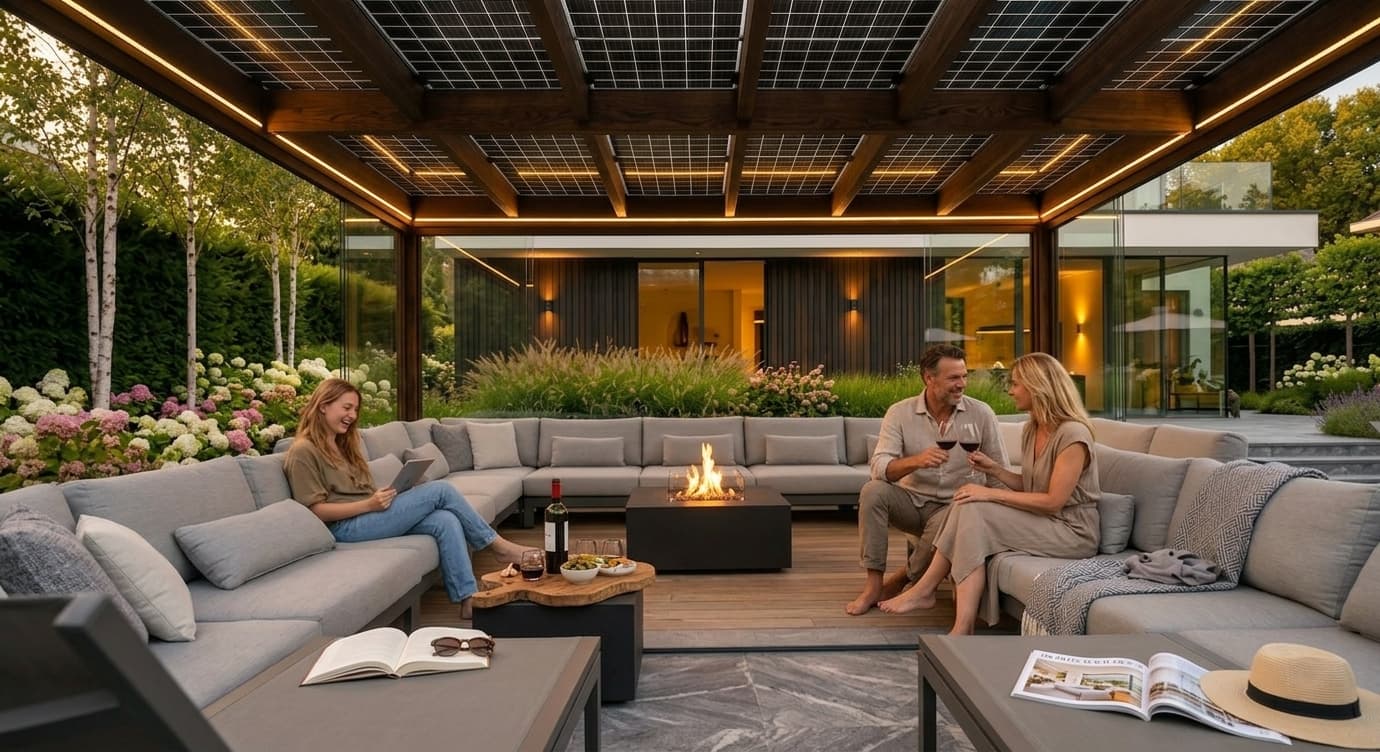 Aurora pergola van langzaam gegroeid FSC-vurenhout
