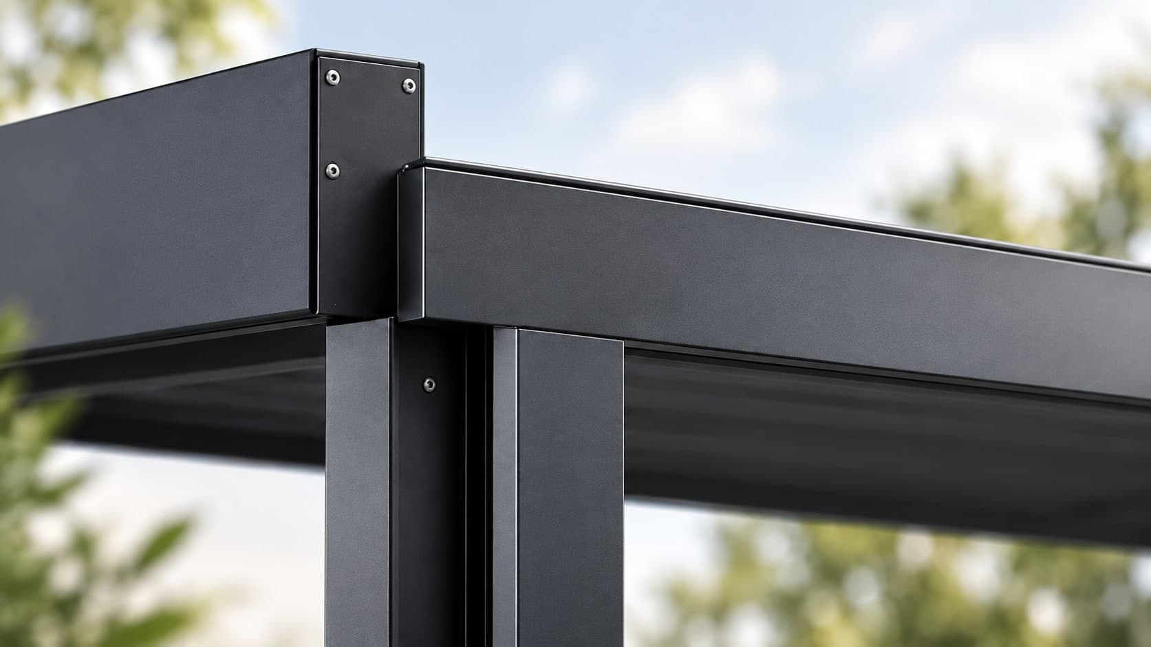 Detailvisualisatie van CUBO frame en dakvlak