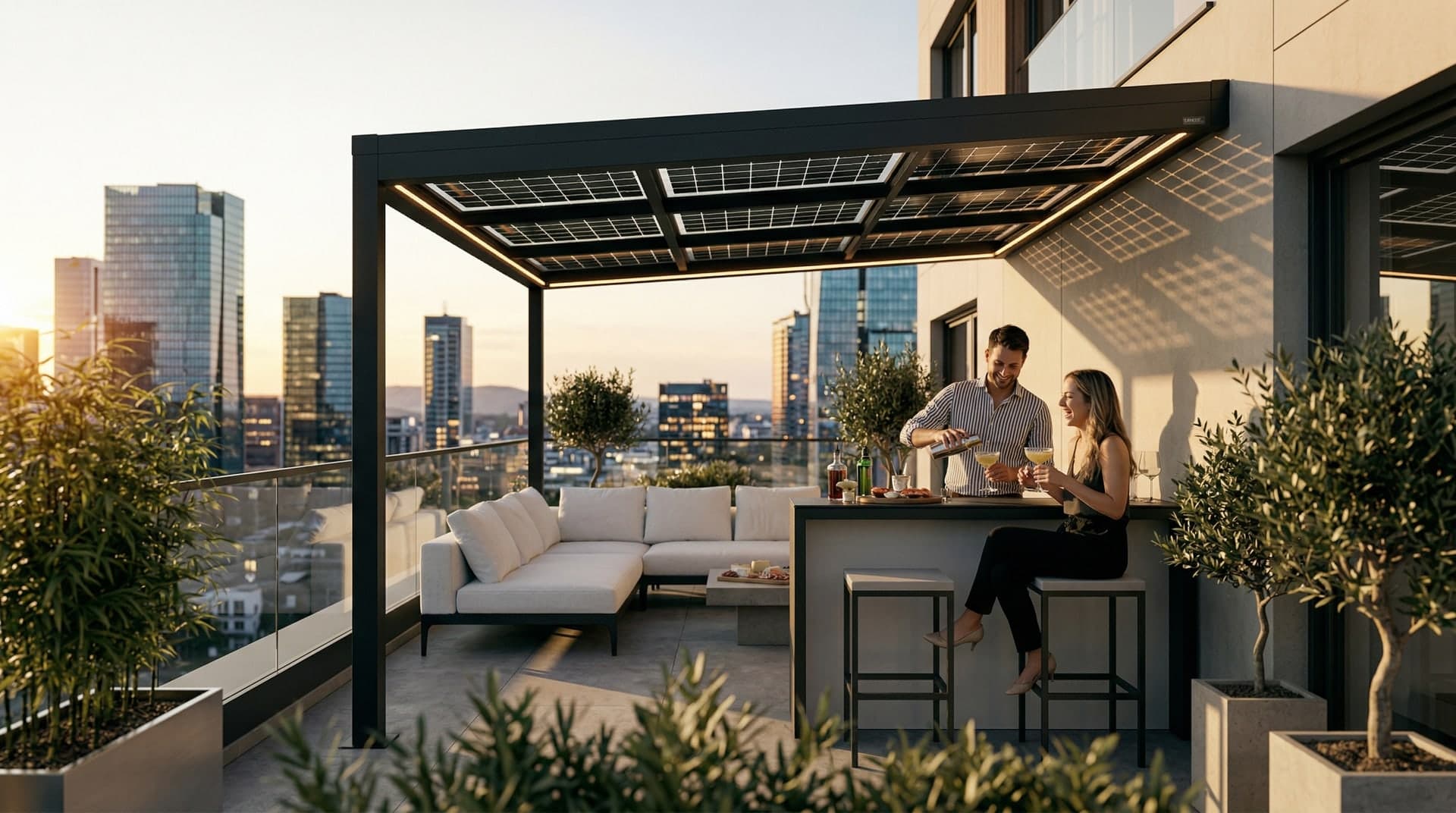 CUBO Solar buitenruimte · productvisualisatie